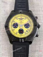 New Style Breitling B01 Black Case Chronograph Watch Black Rubber band_th.jpg